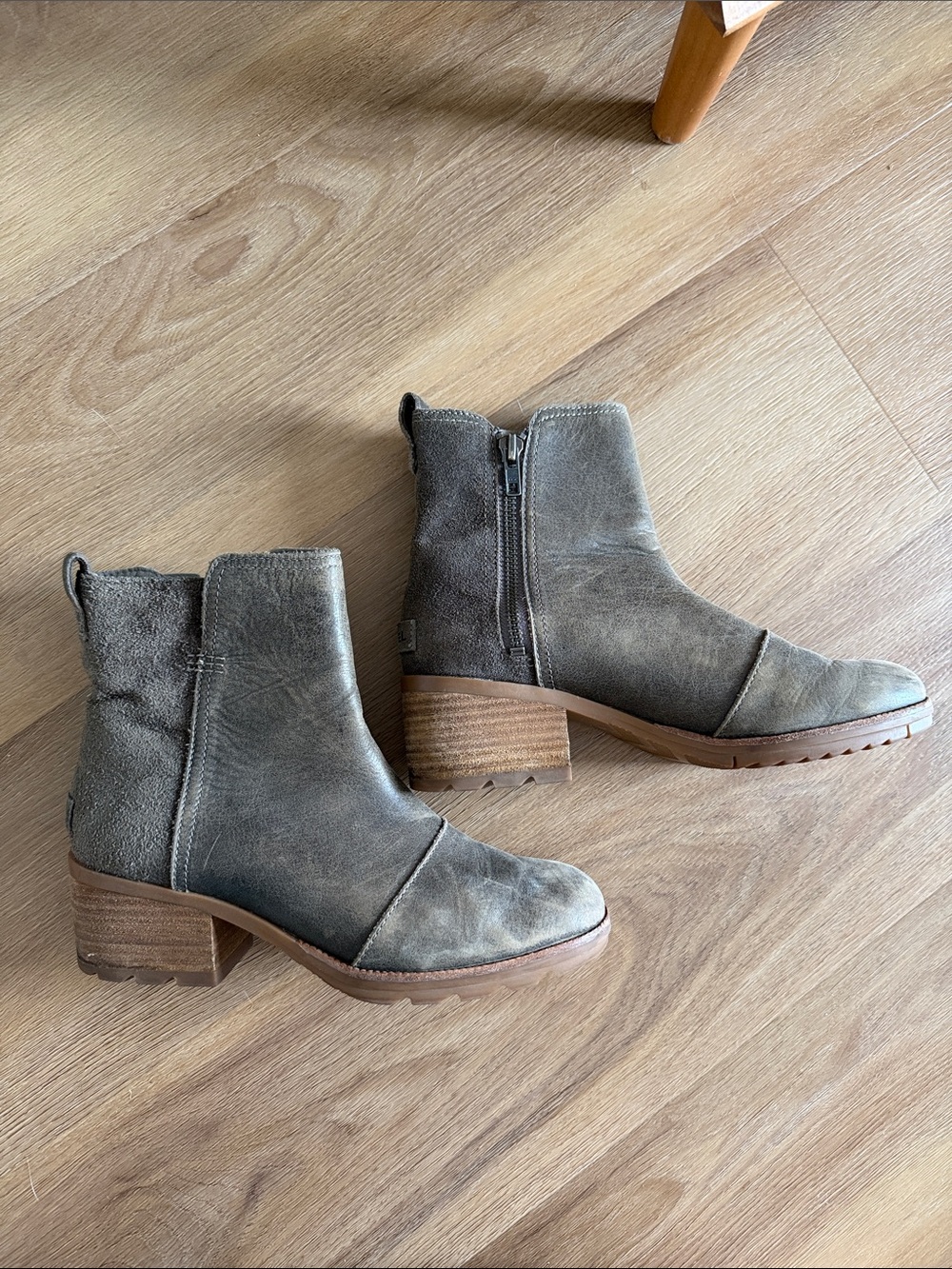Sorel Ankle Bootie with Stacked Heel